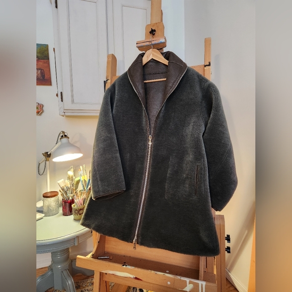 Mango Reversible Faux Shearling Coat BNWT - Picture 4 of 11